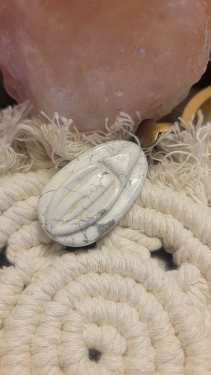 White Howlite Vagine Worry Stone