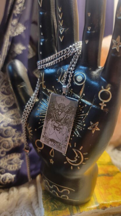 The Lovers Tarot Card Necklace