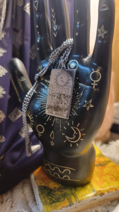 The Moon Tarot Card Necklace Rider Waite