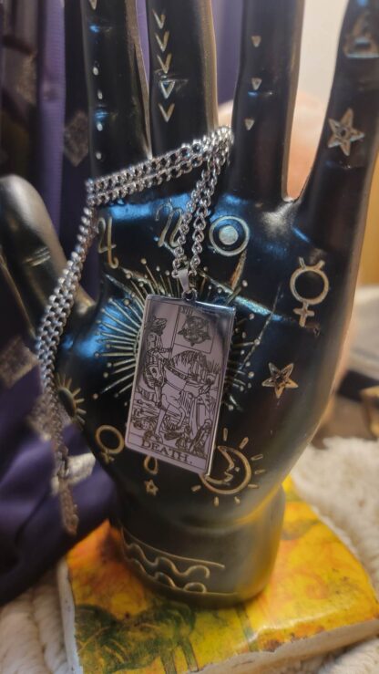 Death Tarot Card Necklace Rider Waite