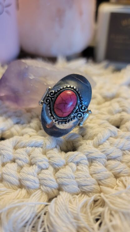 Pink Detailed Statement ring