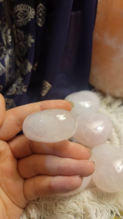 Rose Quartz Heart Palm Stone - Image 3