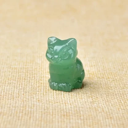 Green Aventurine Crystal Cat