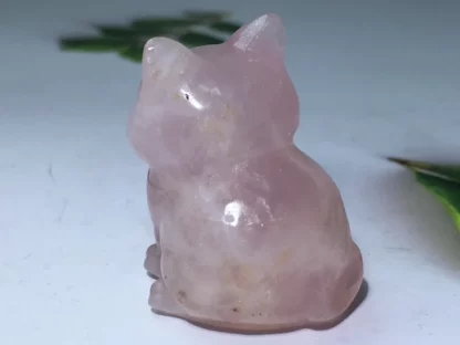 Rose Quartz Crystal Cat - Image 2